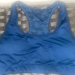 ZYIA Blue Lace Racerback Sports Bra